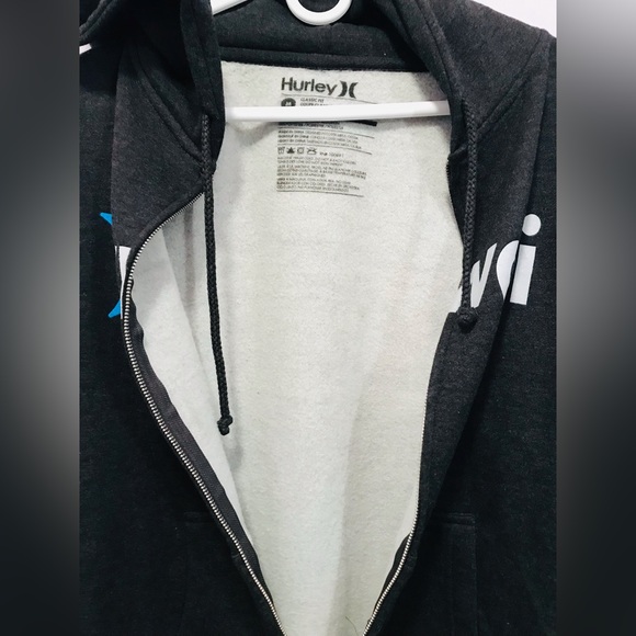 Hurley Hawaii Classic Fit Full Zip Dark Gray Hoodie Medium NWOT - Picture 3 of 5